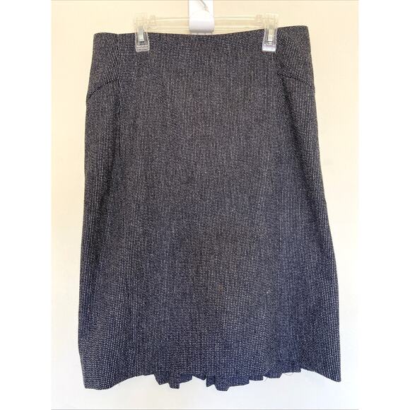 Express Polyester Wool Blend Lined Pleated Detail Skirt Careerwear Office 6 - Picture 1 of 5